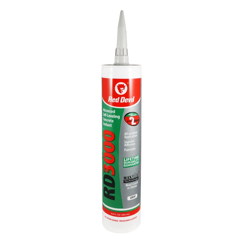 Red Devil 0980 RD 3000 Advanced Self-Leveling Concrete Sealant, Gray, 9.0 Oz., Pack of 1 - Image 1